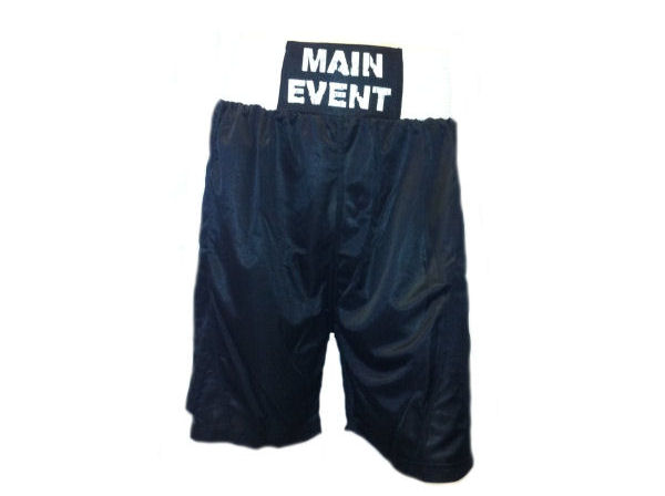 Main Event Boxing Club Shorts - Black White